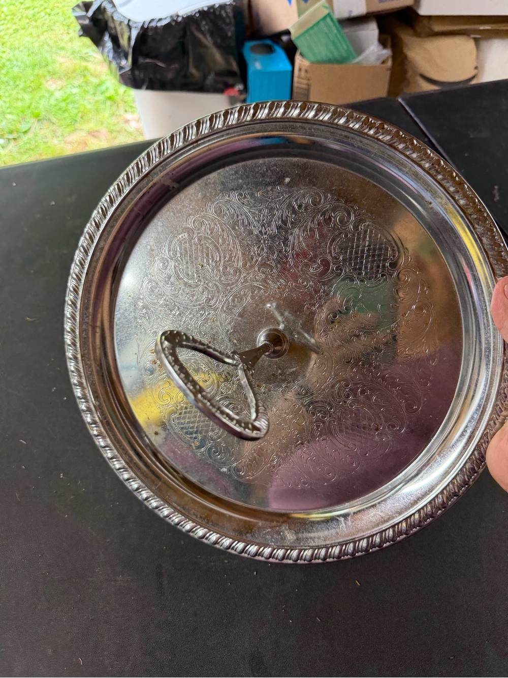 ($5 SALE) Silver Decorative platter